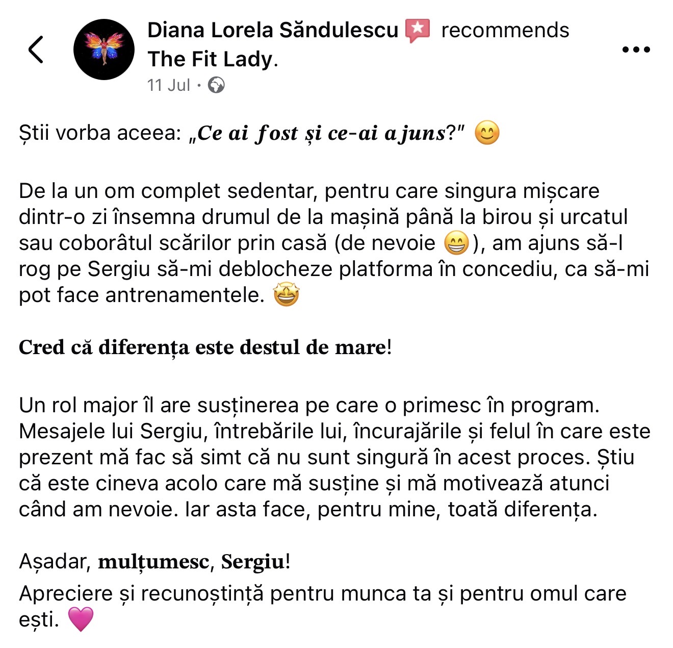 Testimonial Diana - The Fit Lady