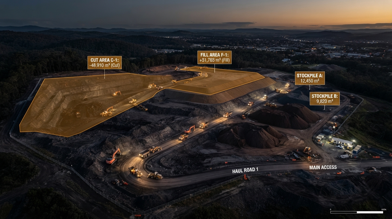 Aerial earthworks survey