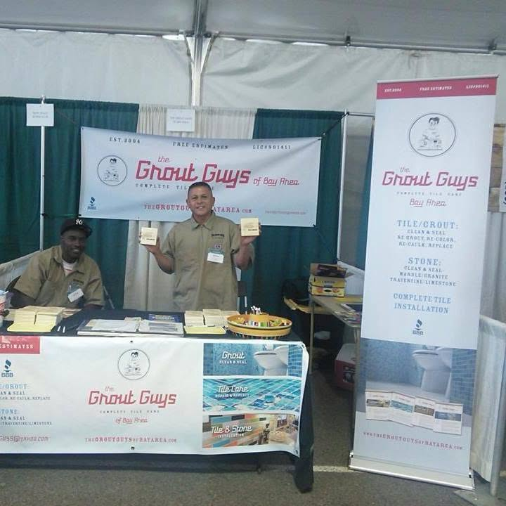 The Grout Guys of Bay Area booth at the 2004 San Rafael Home & Garden Show — Mark Anthony Torres with team member