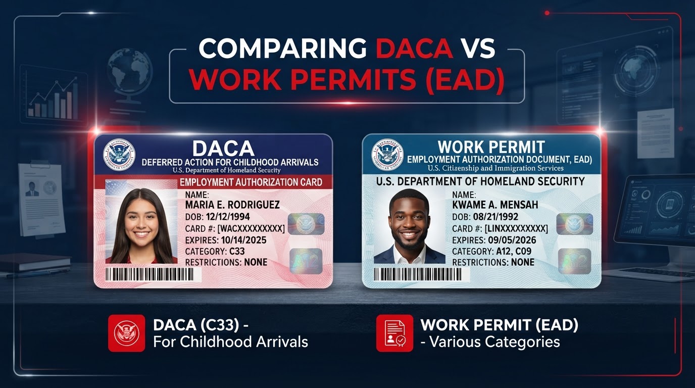 DACA vs Work Permit: Understanding the Differences