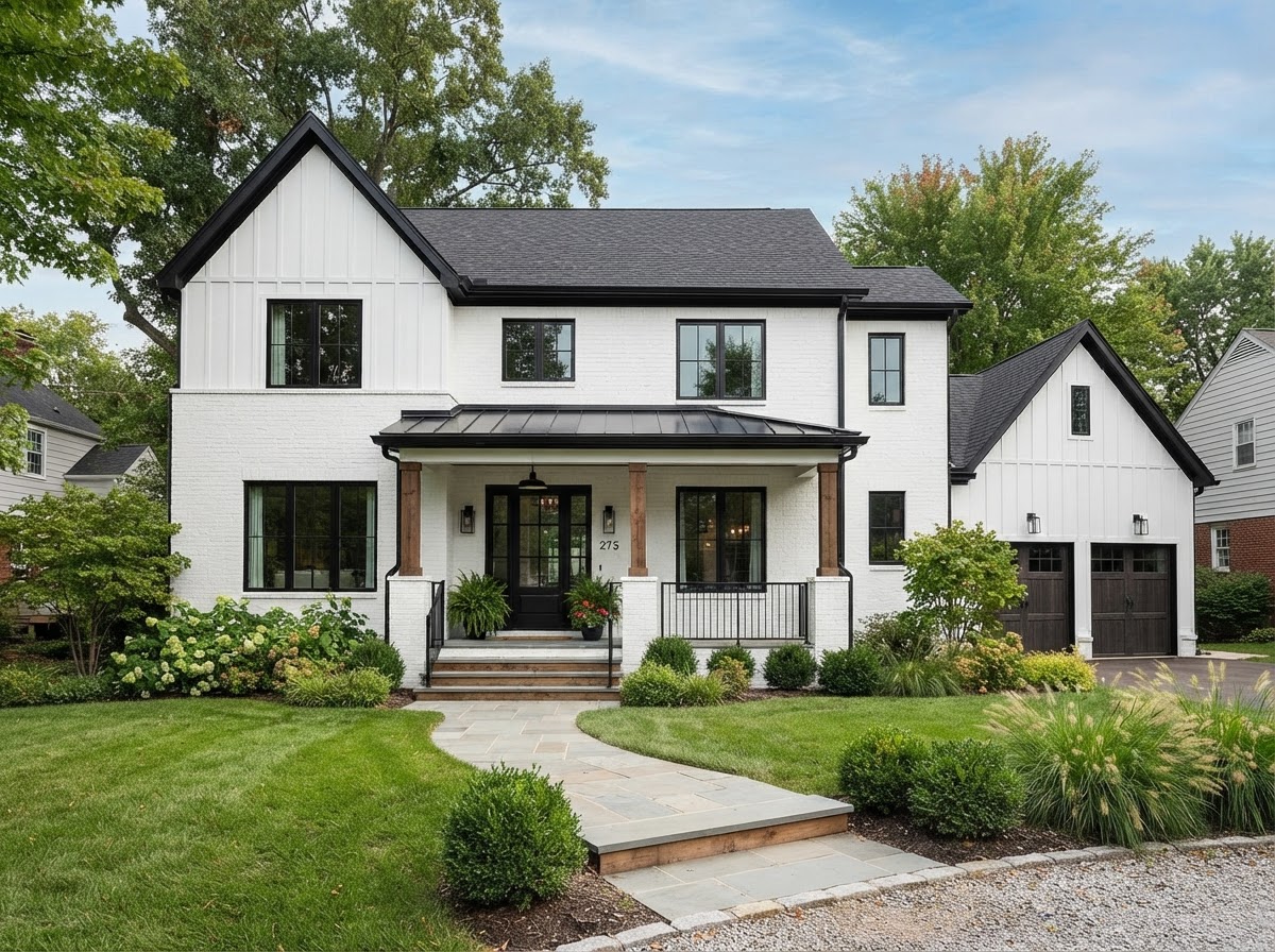Brick Exterior Painted White