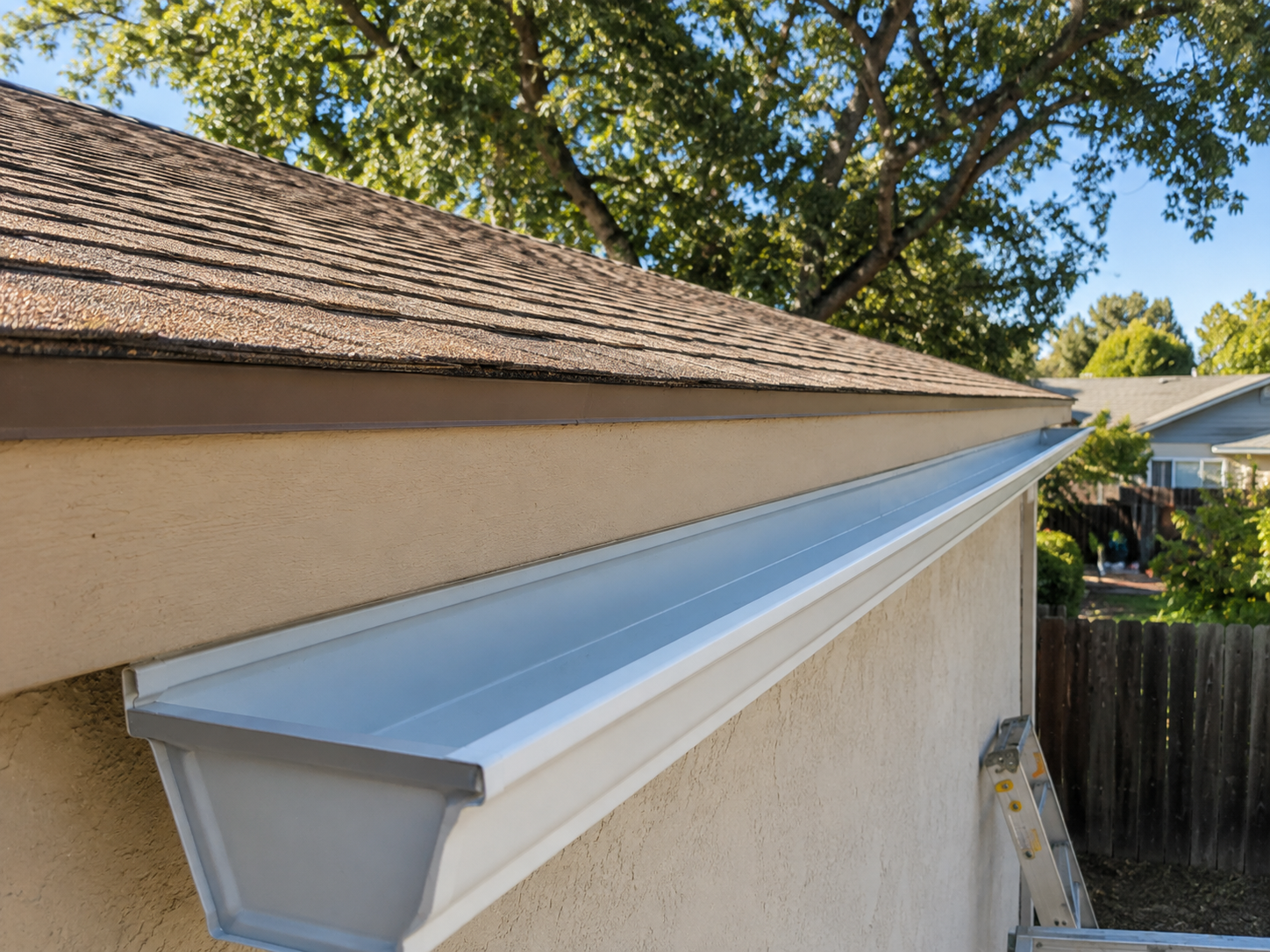 Sacramento gutter cleaning before and after — after
