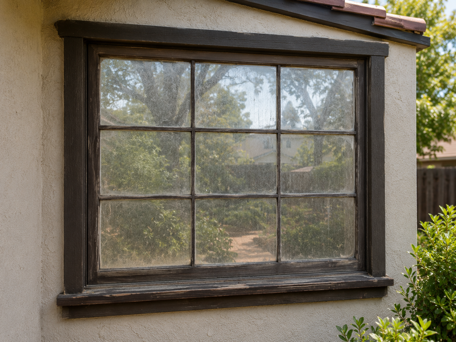 Sacramento window cleaning before and after — before