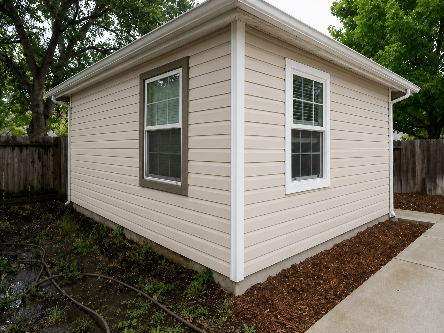 Roseville soft washing house washing before and after — after