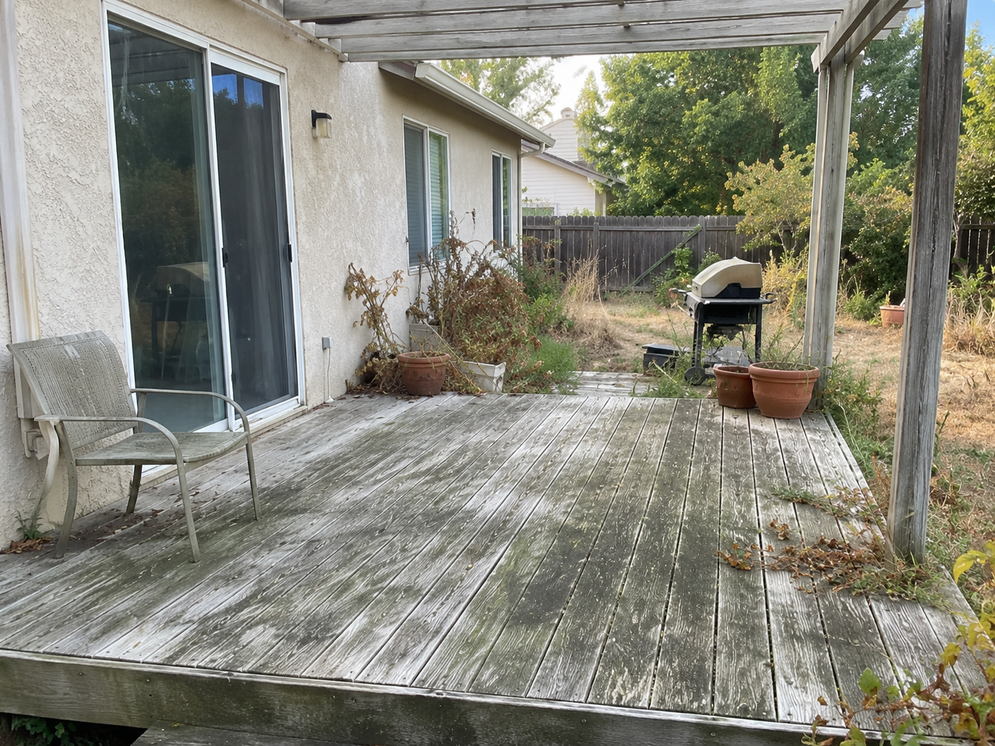 Citrus Heights deck cleaning before and after — before