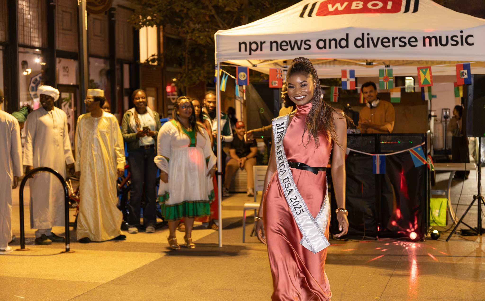 Miss Africa USA 2025 walking proudly down The Landing at Taste of Africa