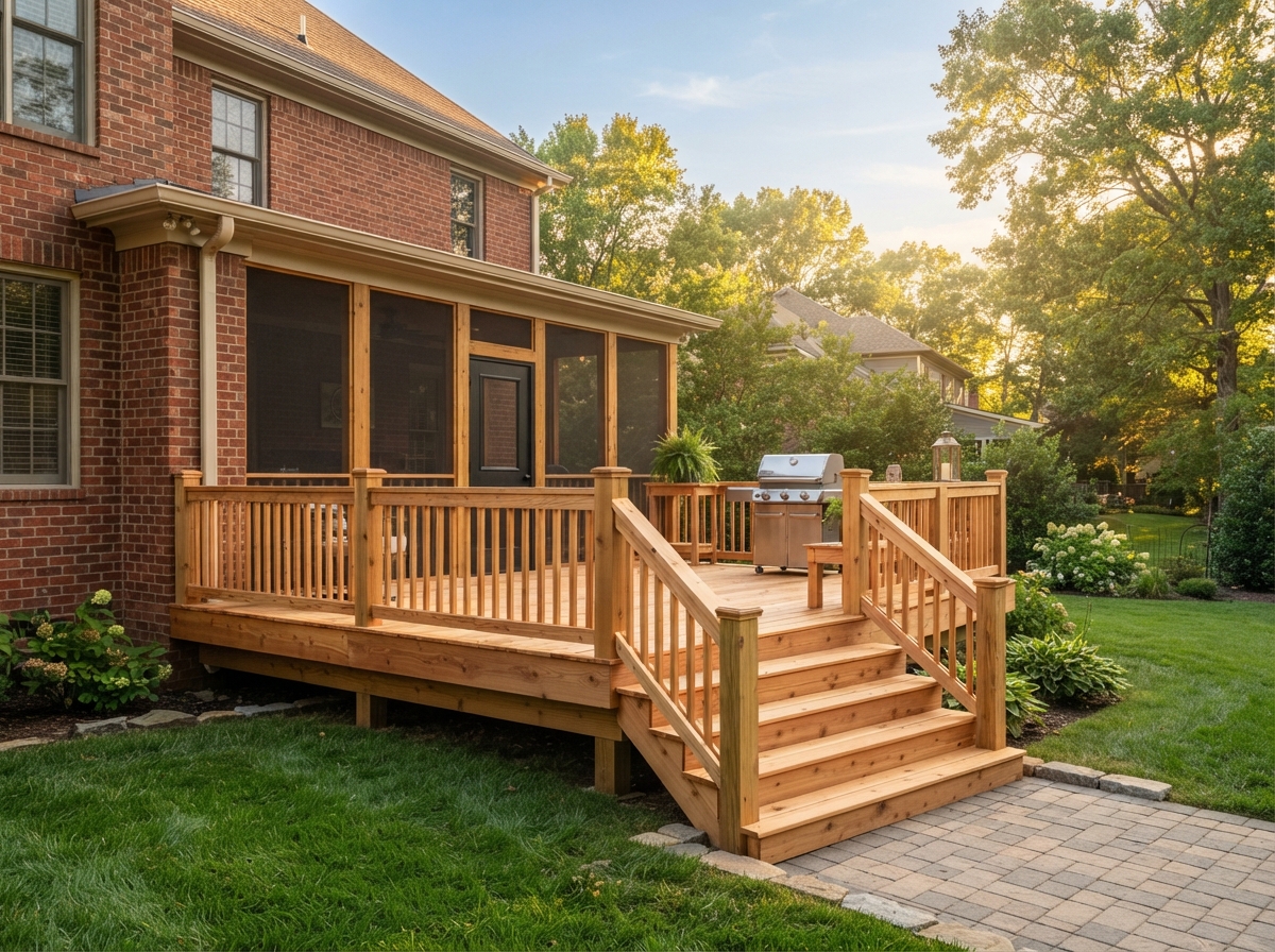 Cedar deck built by Pro Home Solutions in Bartlett, TN