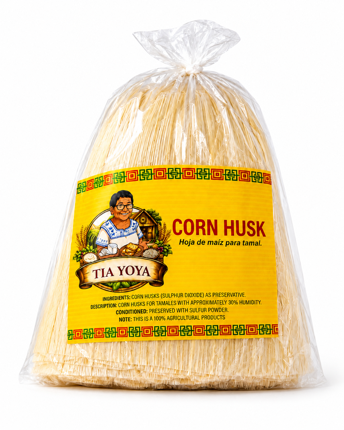 Tía Yoya corn husks package for tamales