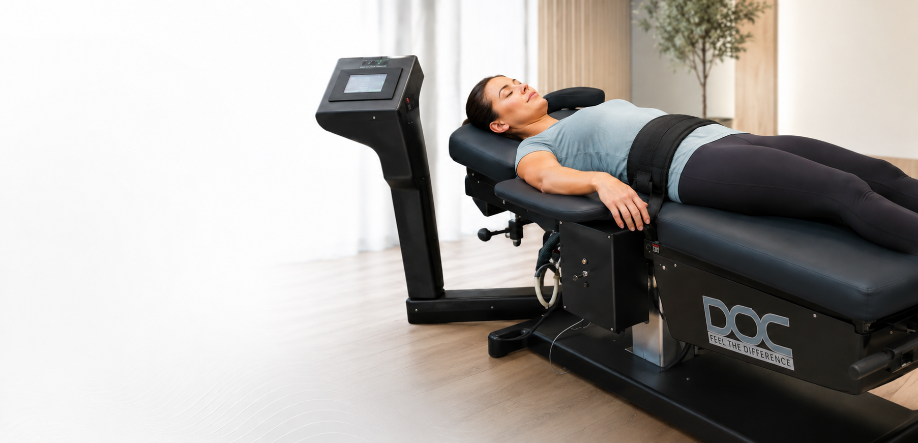 DOC spinal decompression table for herniated disc treatment at Lake Nona Chiropractic