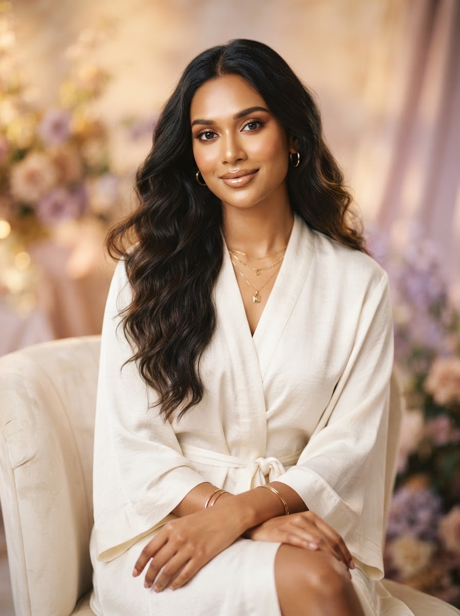 Bee&Beauty Luxury Campaign featuring Bangladeshi model with Royal Honey Dewy Radiance glow