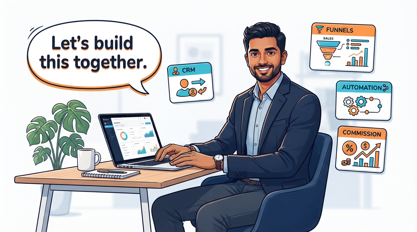 Confident Indian digital professional ready to build a Yati Funnels partner business