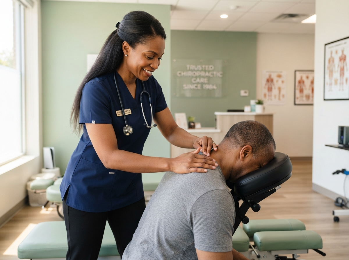 Dr. Erline Saint-Vil providing 40 years of trusted patient-centered chiropractic care