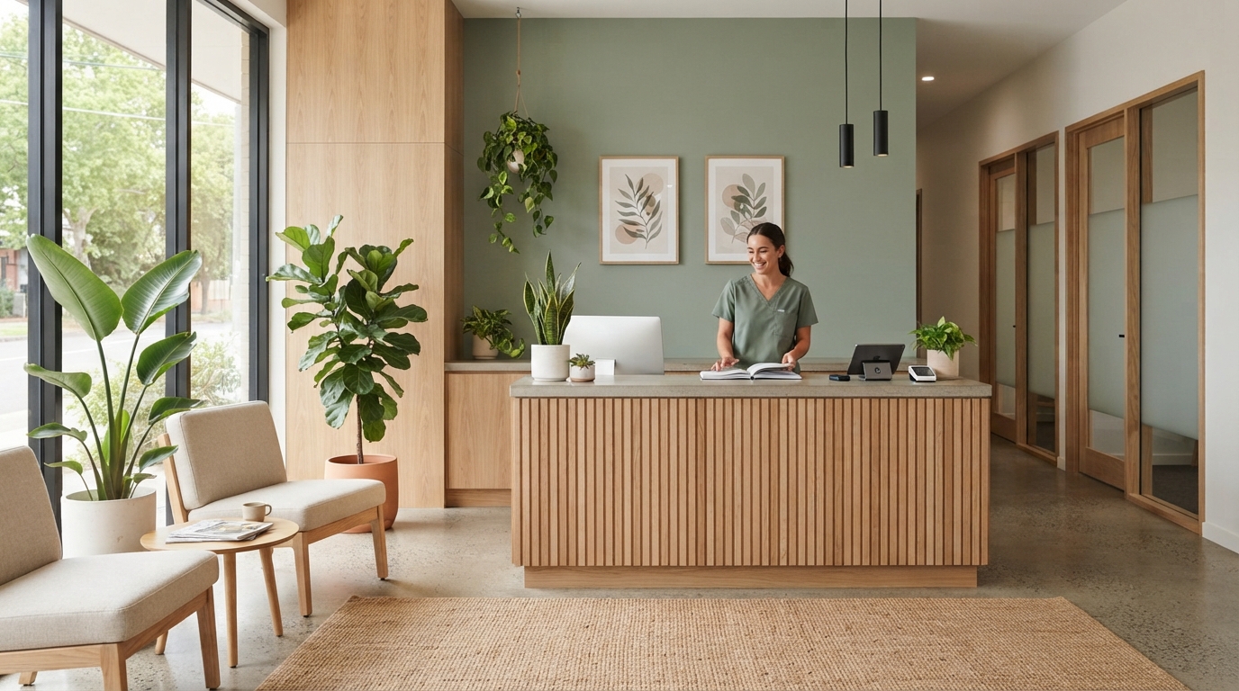 Modern welcoming chiropractic office environment for patient comfort