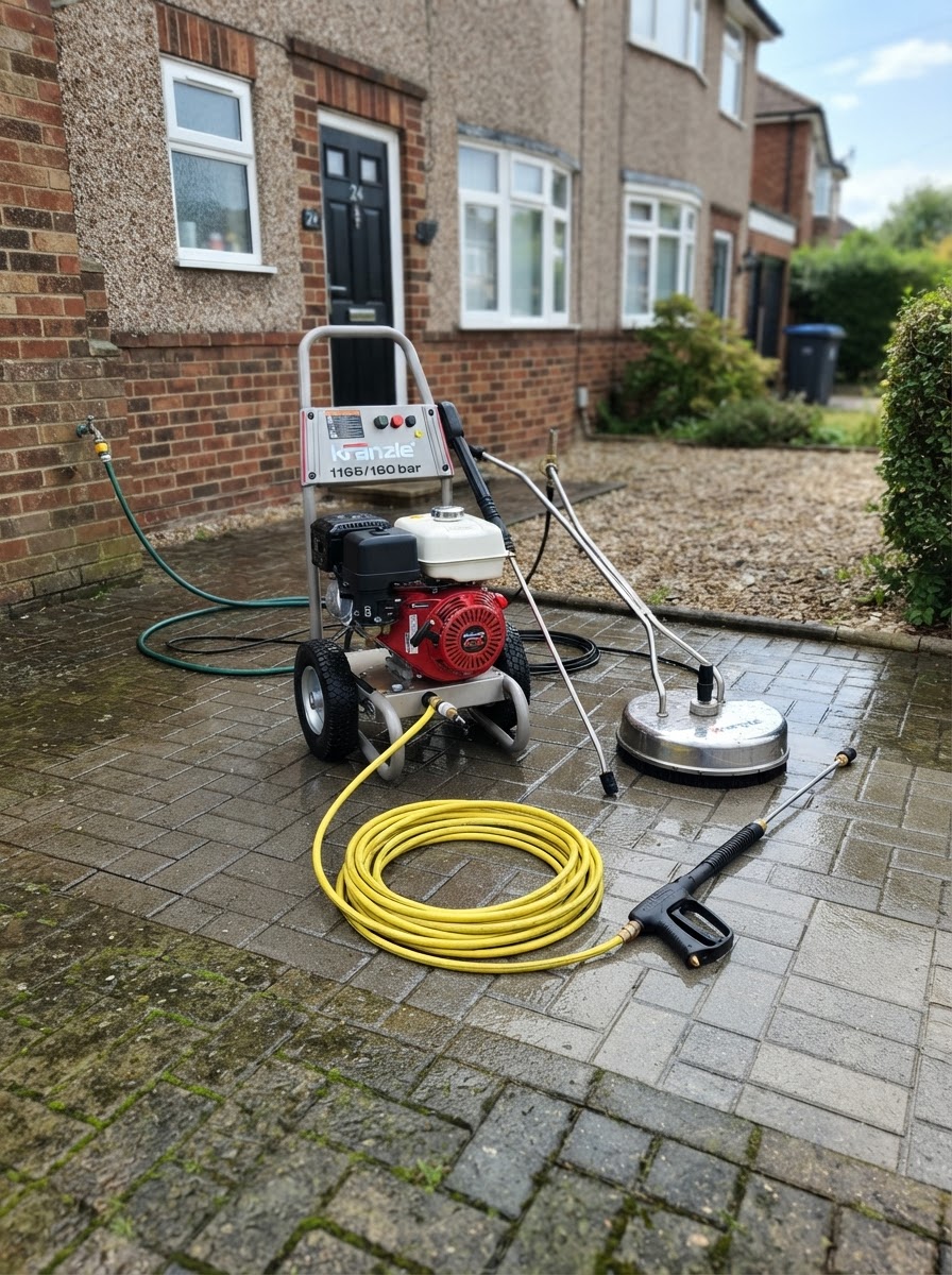 Professional pressure washing equipment used by KG'S Power Clean