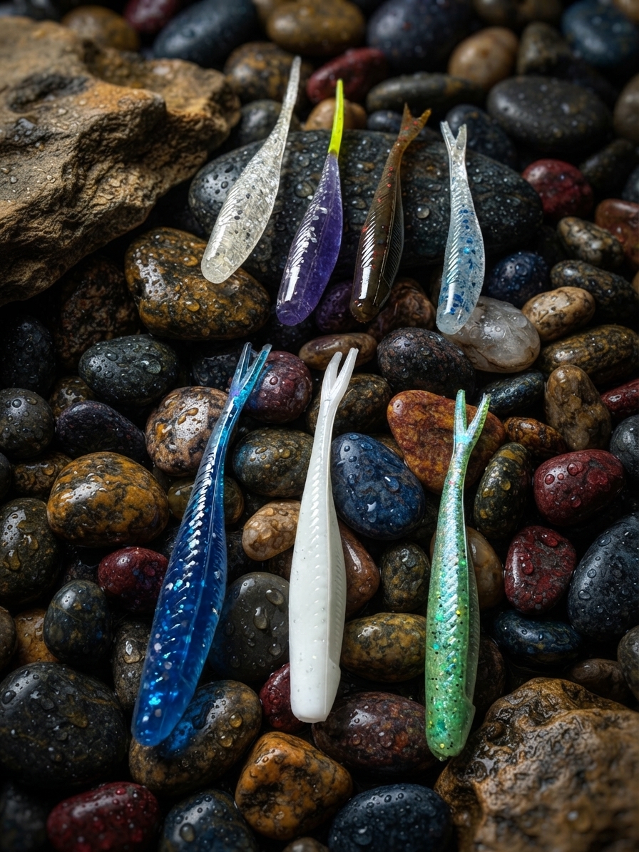 3 Inch Split Tail Minnow custom bass fishing bait by Country Cave Baits