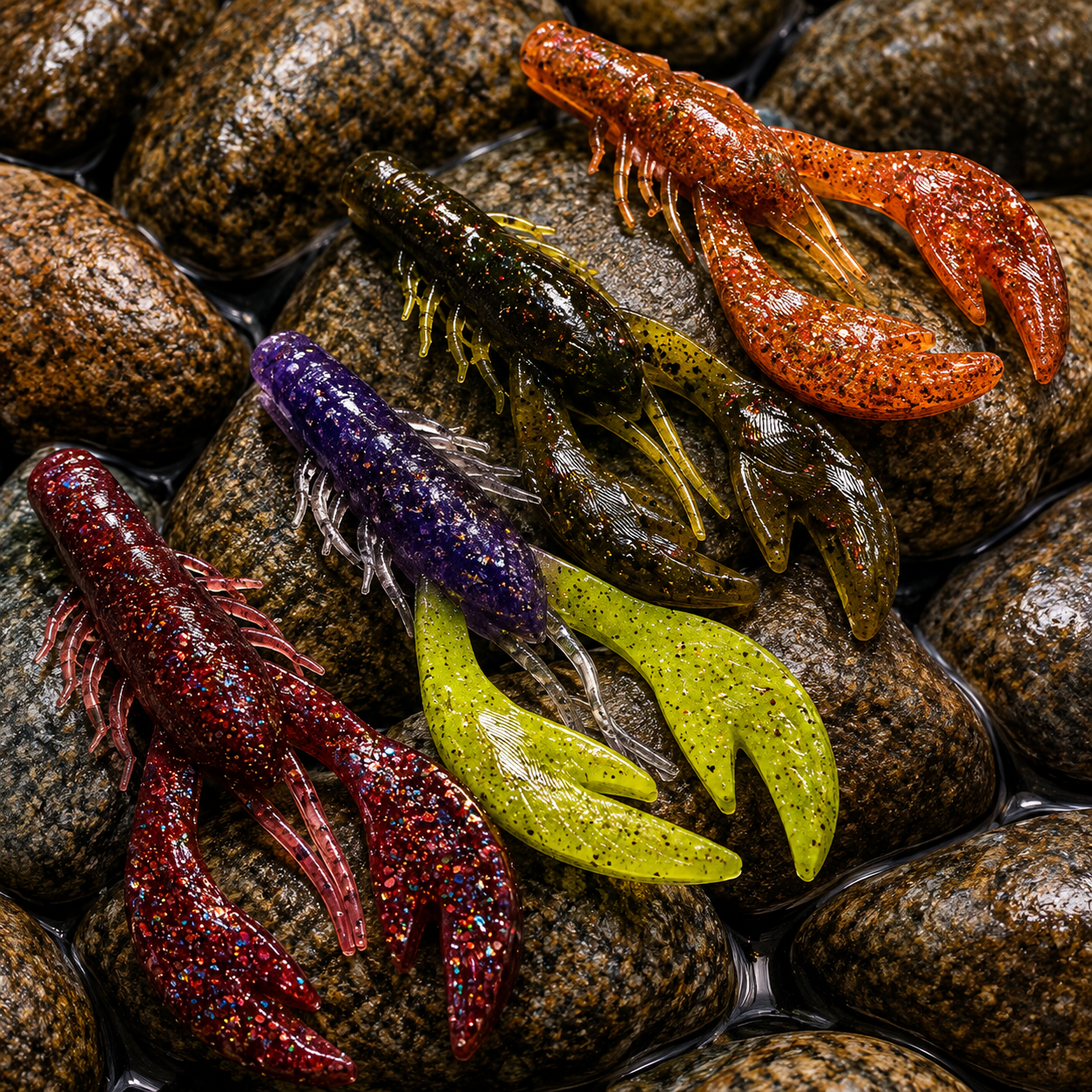4 Inch Craw custom bass fishing bait by Country Cave Baits