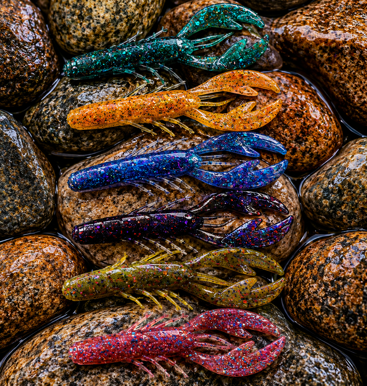 3 Inch Craw custom bass fishing bait by Country Cave Baits
