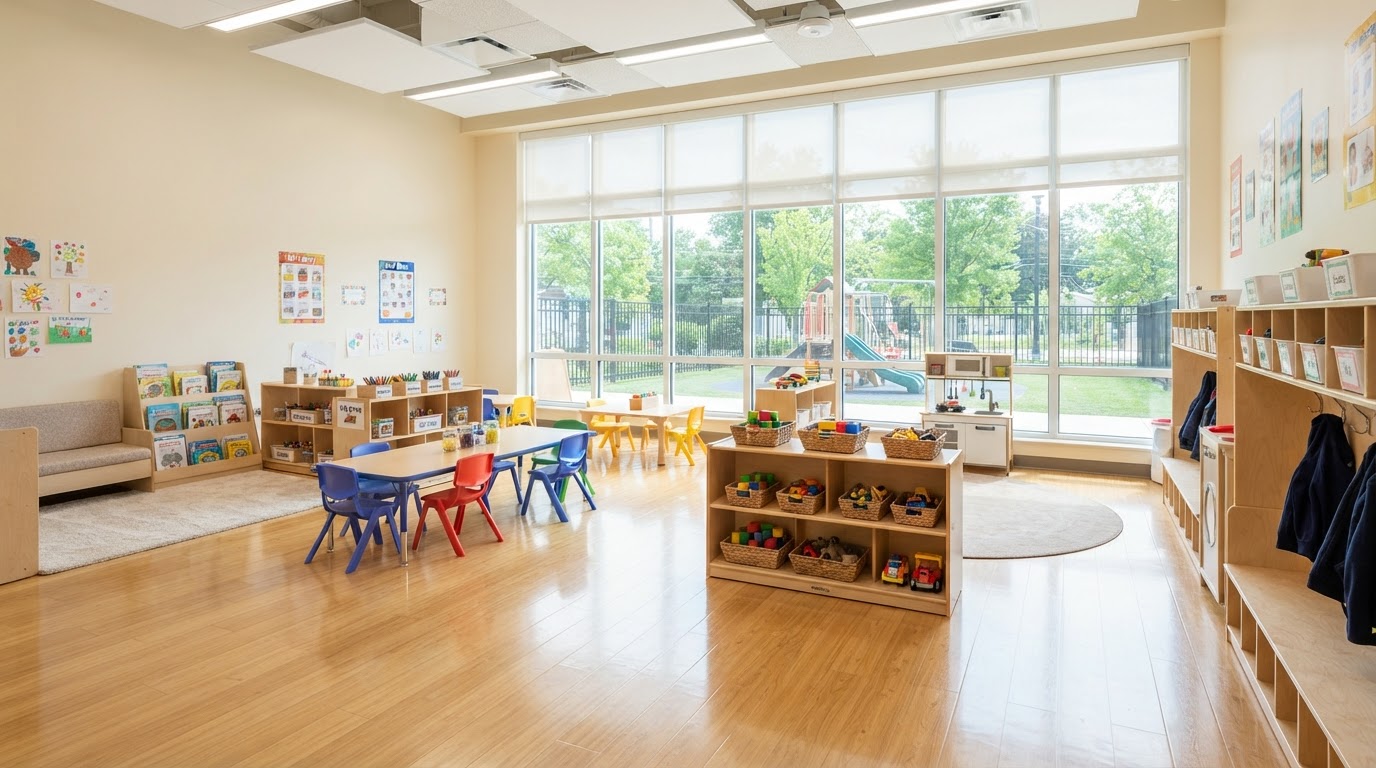 Clean, bright daycare classroom in Metro Atlanta