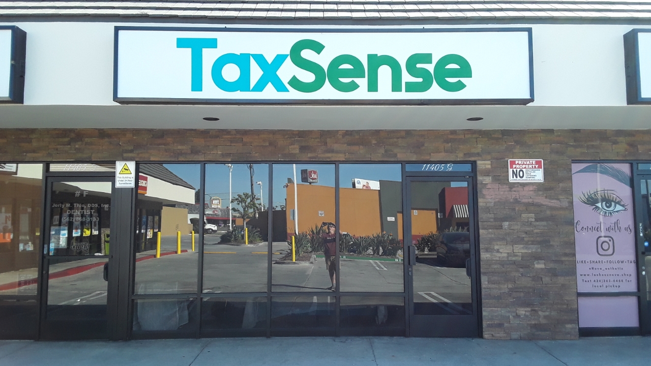 Tax Sense storefront office on Firestone Blvd in Norwalk, California