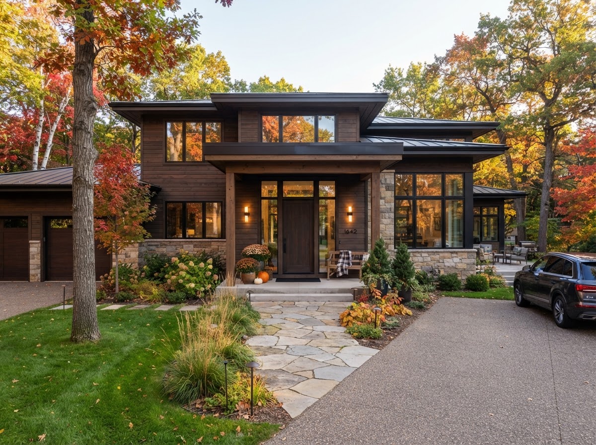 Clean, modern Minnesota home exterior