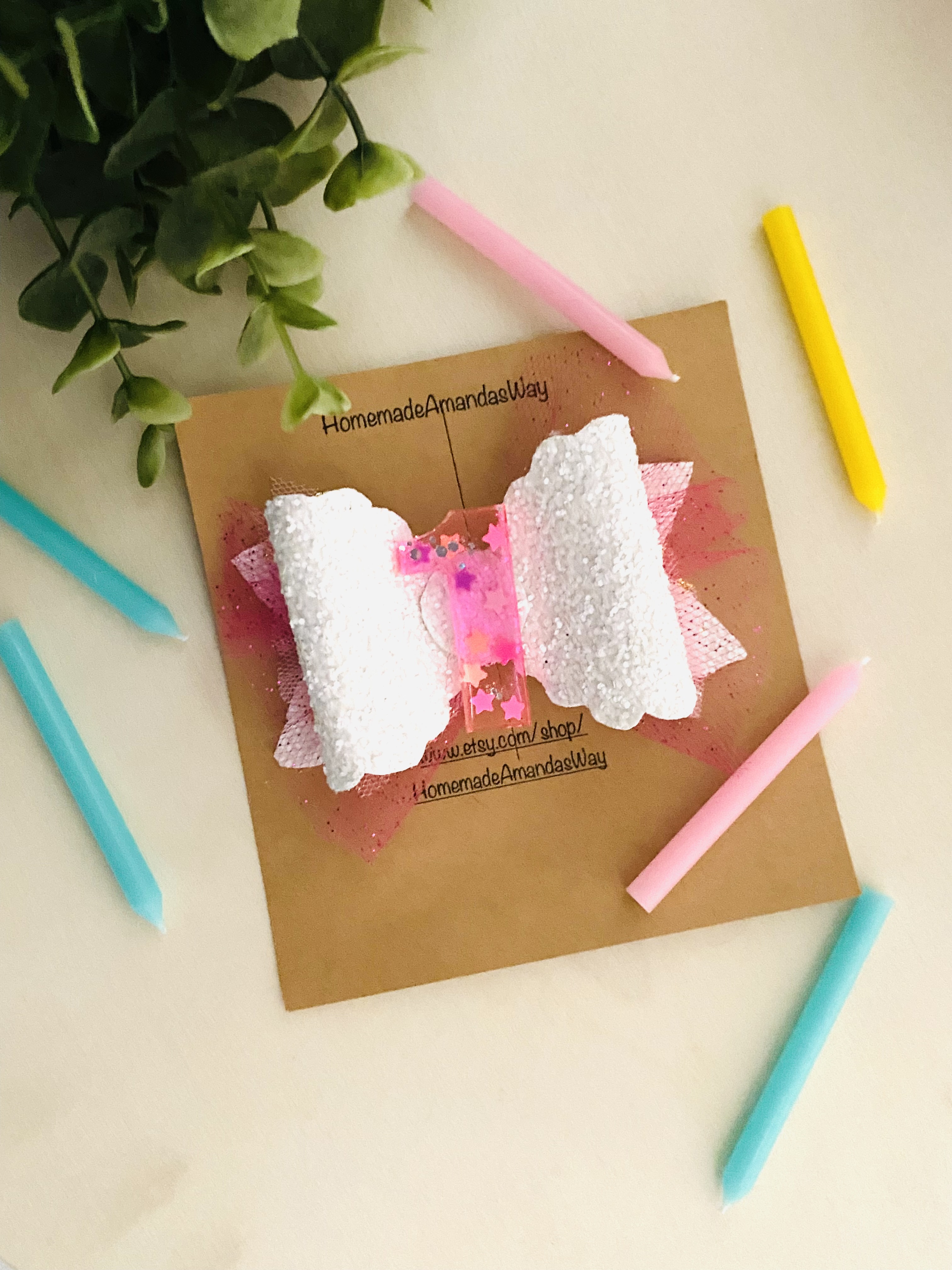 Birthday Bows collection — handmade hair bows