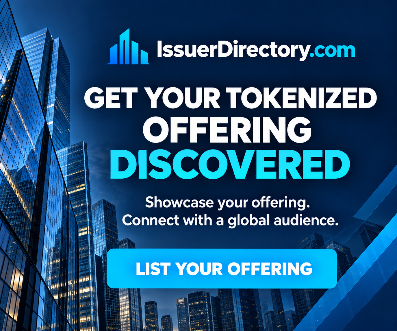 IssuerDirectory.com — Get Your Tokenized Offering Discovered. Showcase your offering. Connect with a global audience. List Your Offering.
