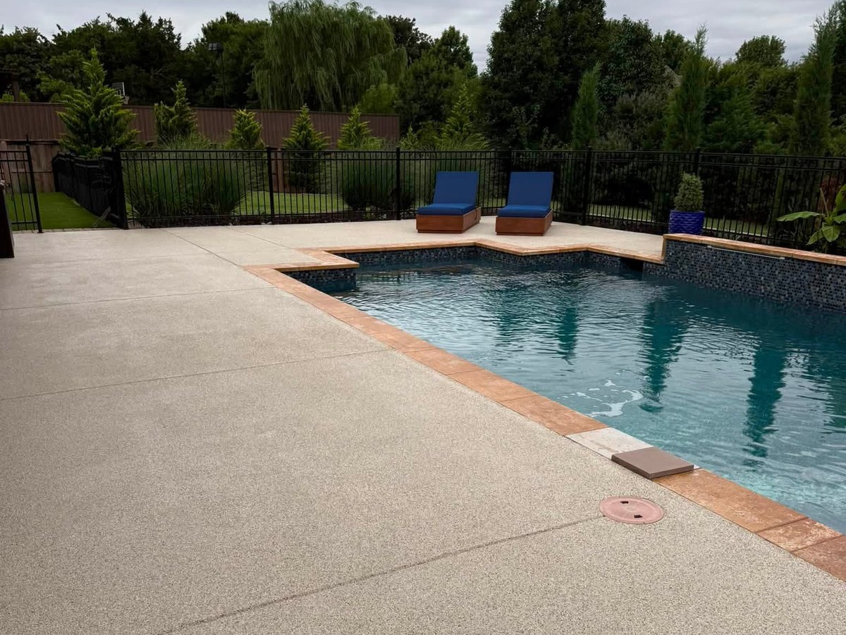 Pool Decks coating installation - slide 2