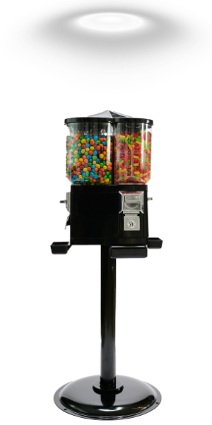 4-Head bulk vending machine with all-steel construction and gold mechanism