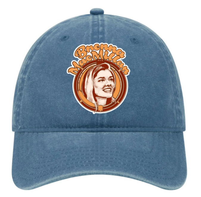 Brenna Dad Hat — Maroon & Blue — alternate view