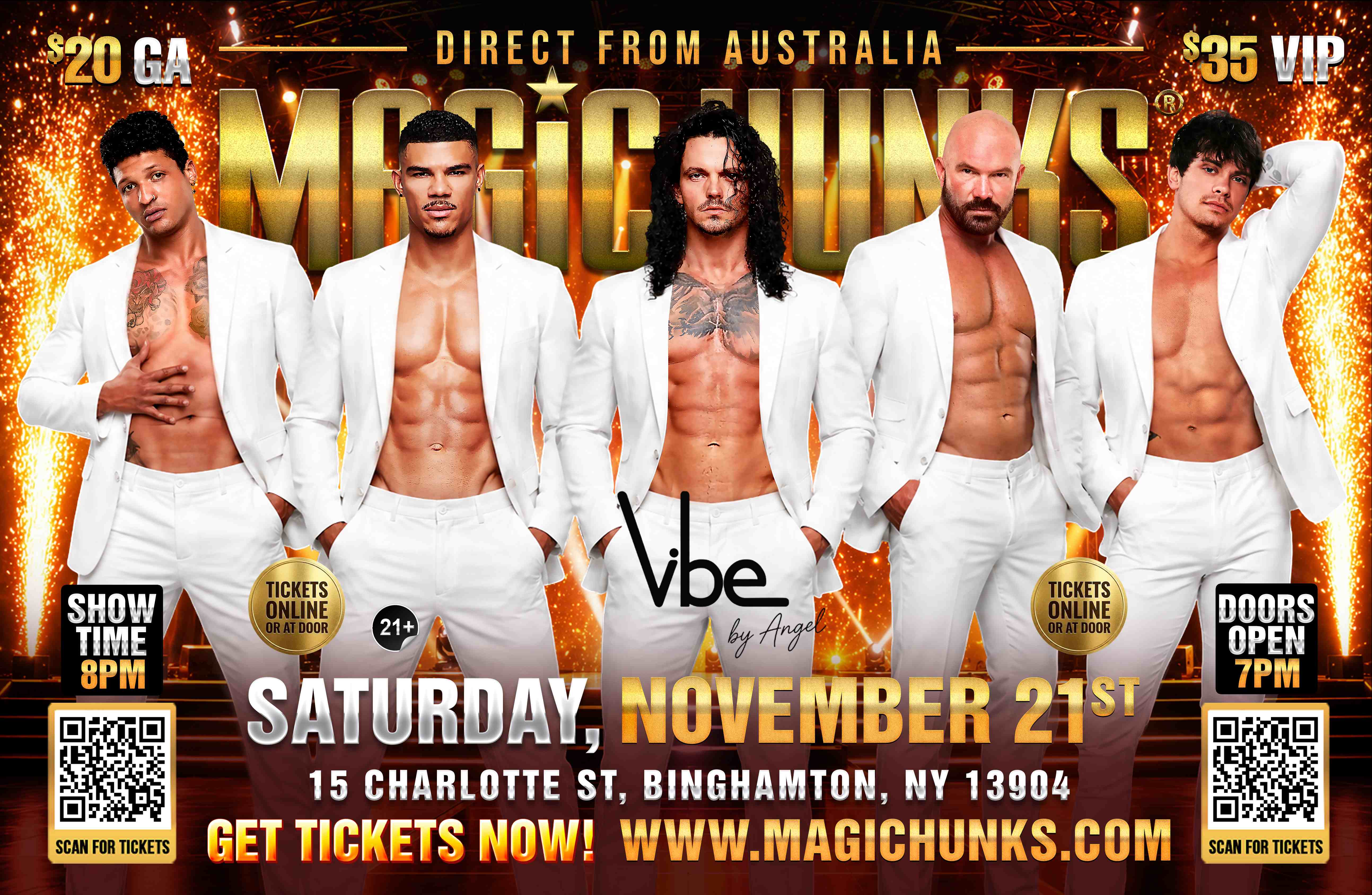 Magic Hunks Saturday November 21st at Vibe by Angel