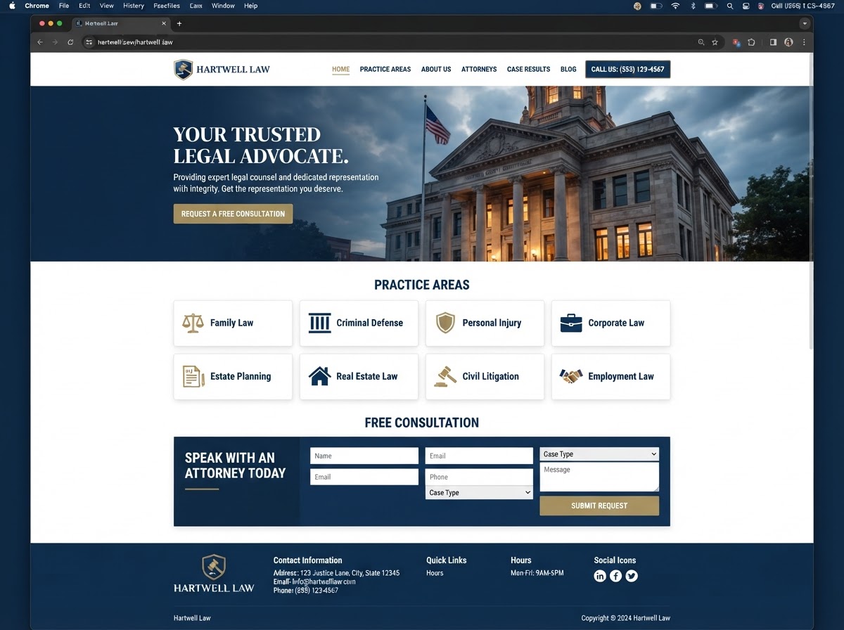 Law Office Website preview screenshot