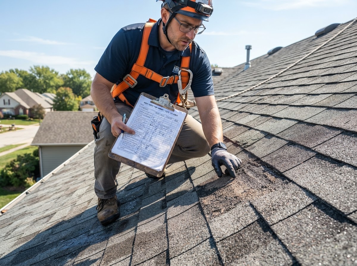 Assessment step in the Lakeside roof restoration process