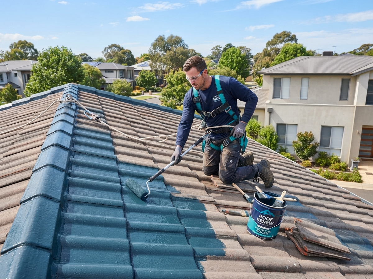 Lakeside roofer restoring a residential tile roof