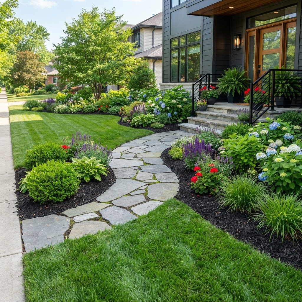 Curb appeal landscaping and cleanup