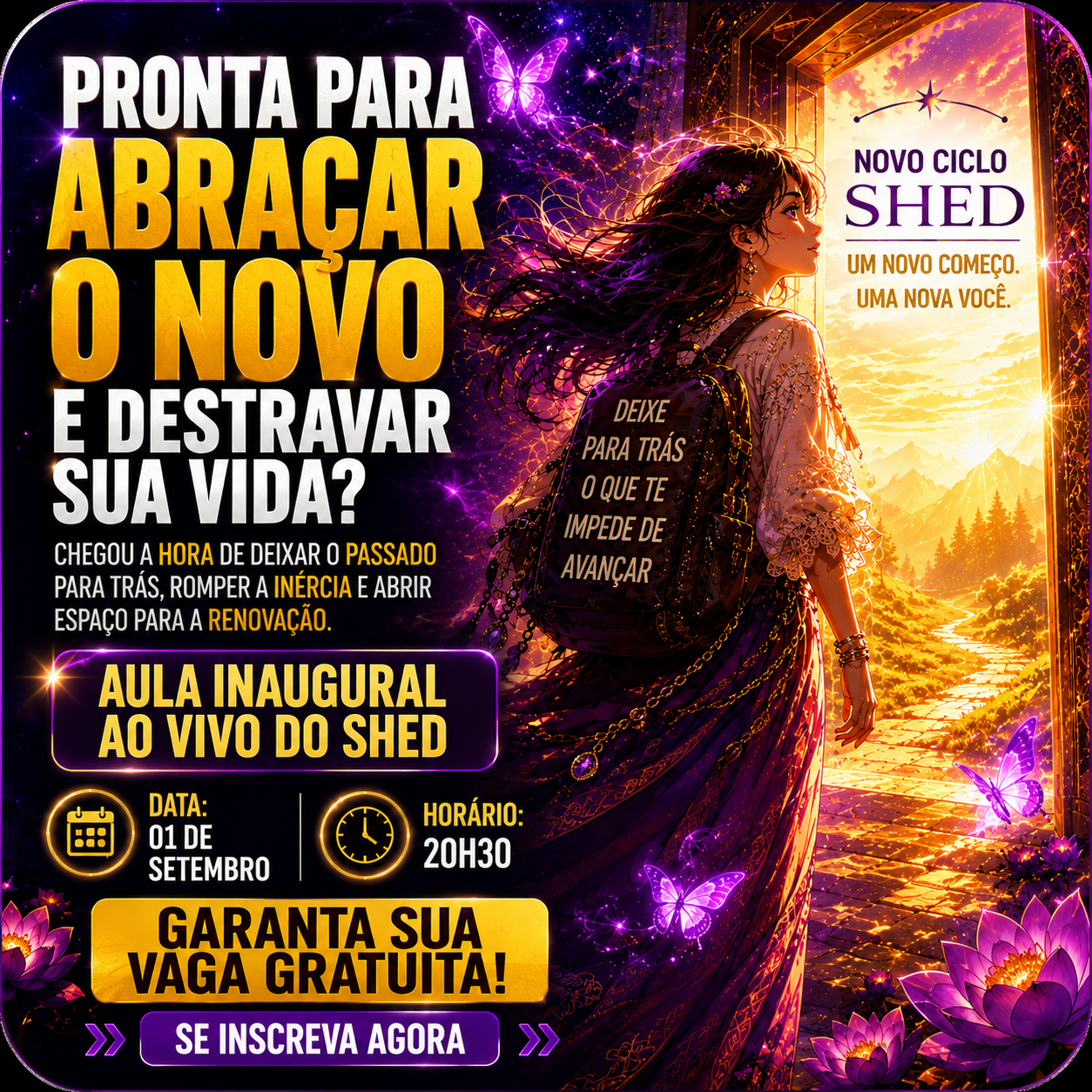 Aula Inaugural ao Vivo do SHED — Novo Ciclo