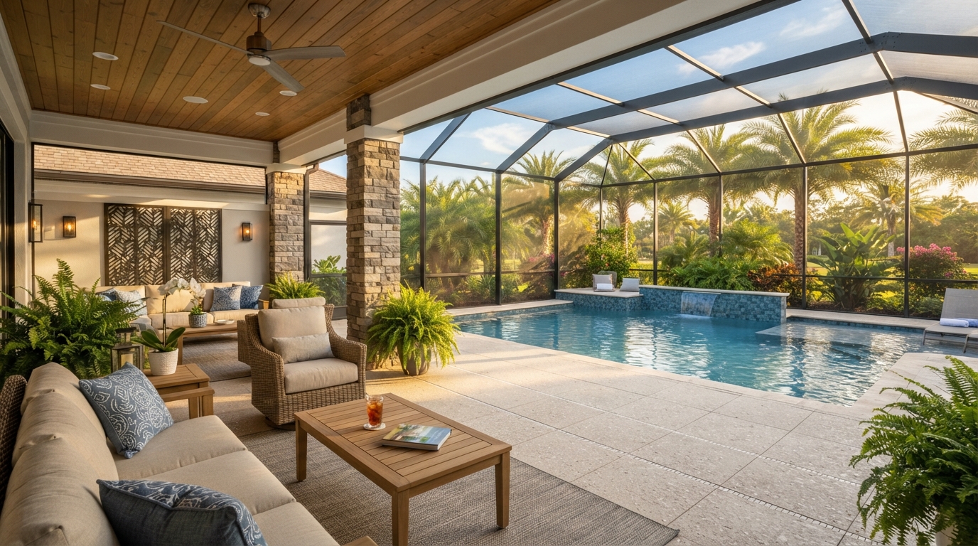 Lanai Paver Installation by Preferred Pools And Pavers LLC in Sarasota, FL