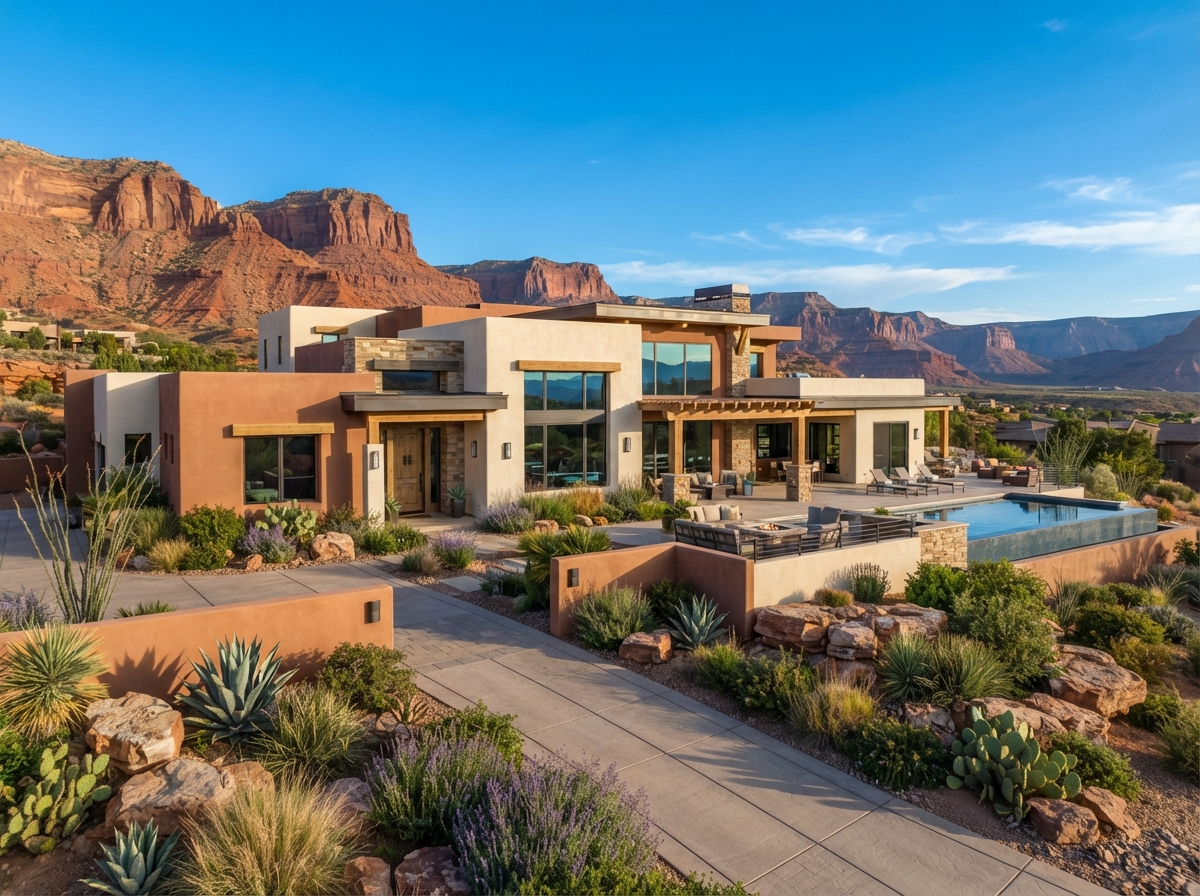Modern exterior house painting in Southern Utah
