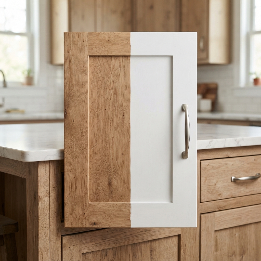 Oak cabinet before grain filling