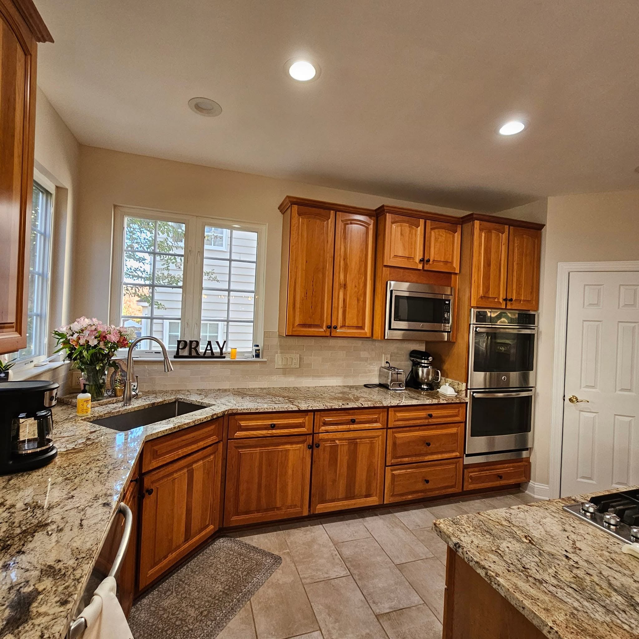 Original 1960s oak kitchen — before