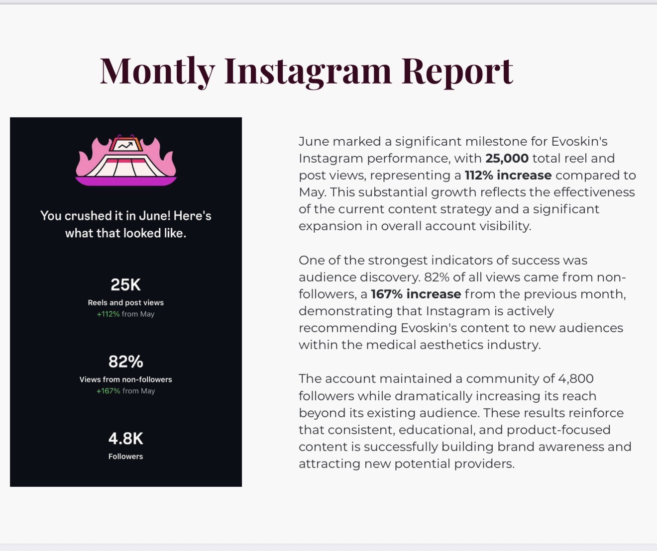 Client metrics report