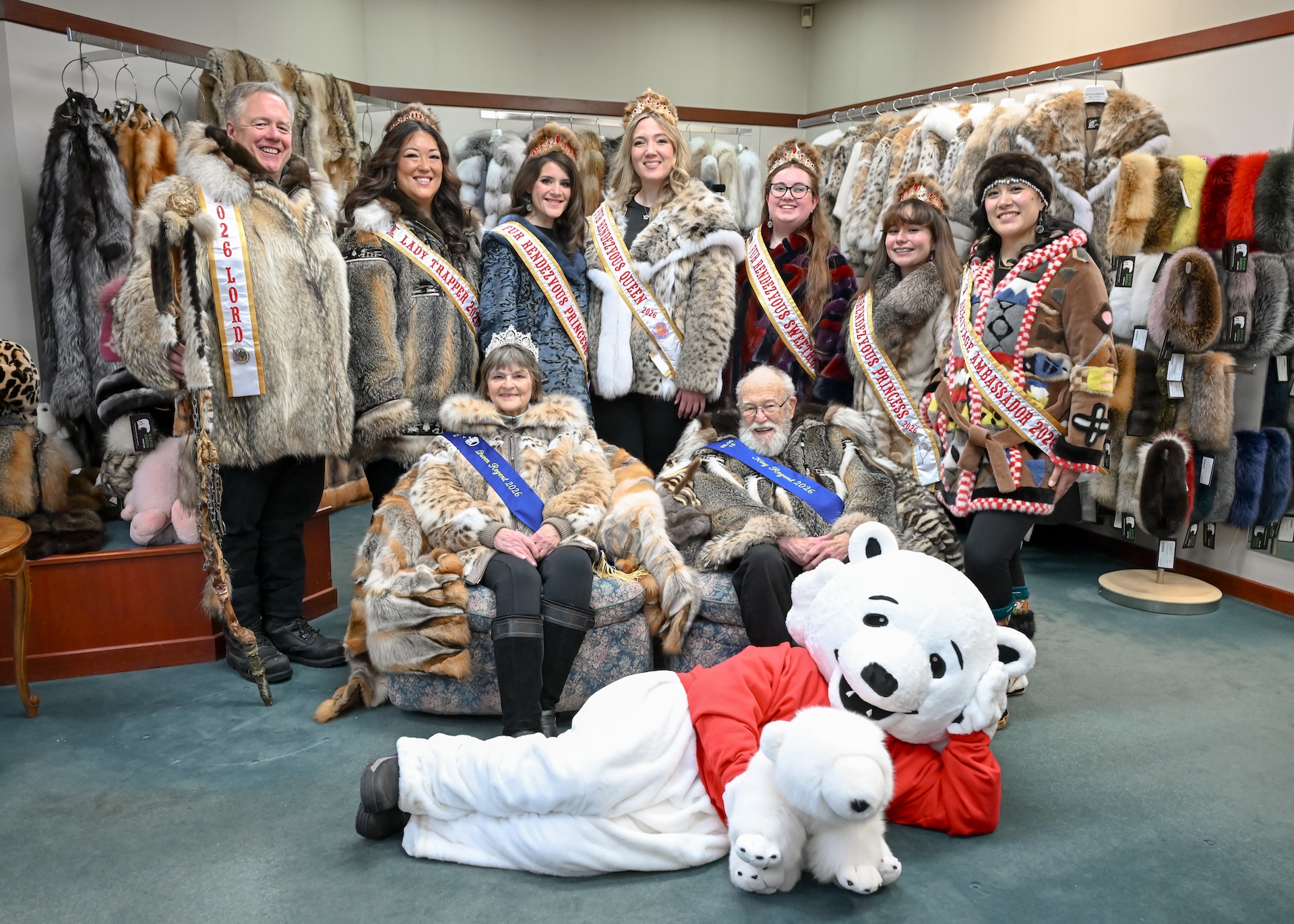 The 2026 Fur Rondy Royal Court in formal winter attire
