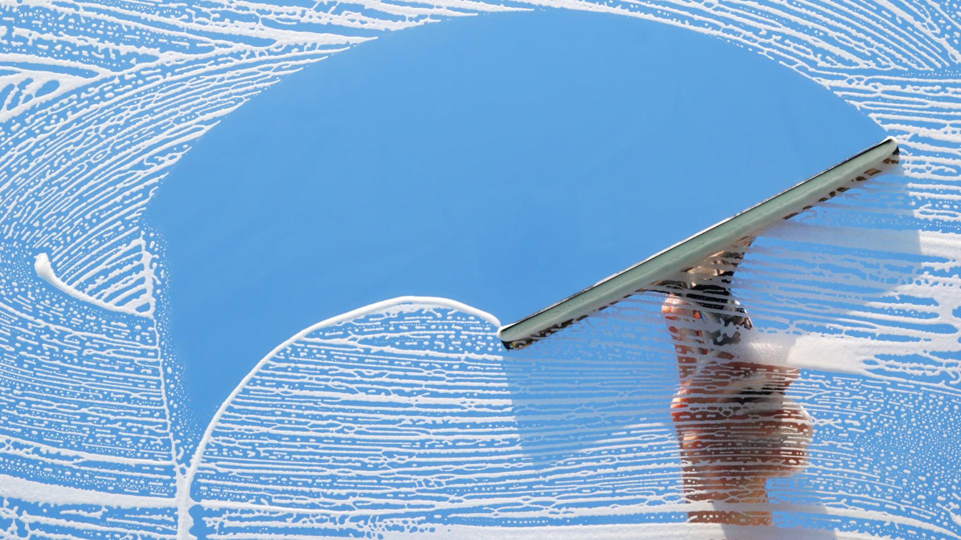 Professional window cleaning process