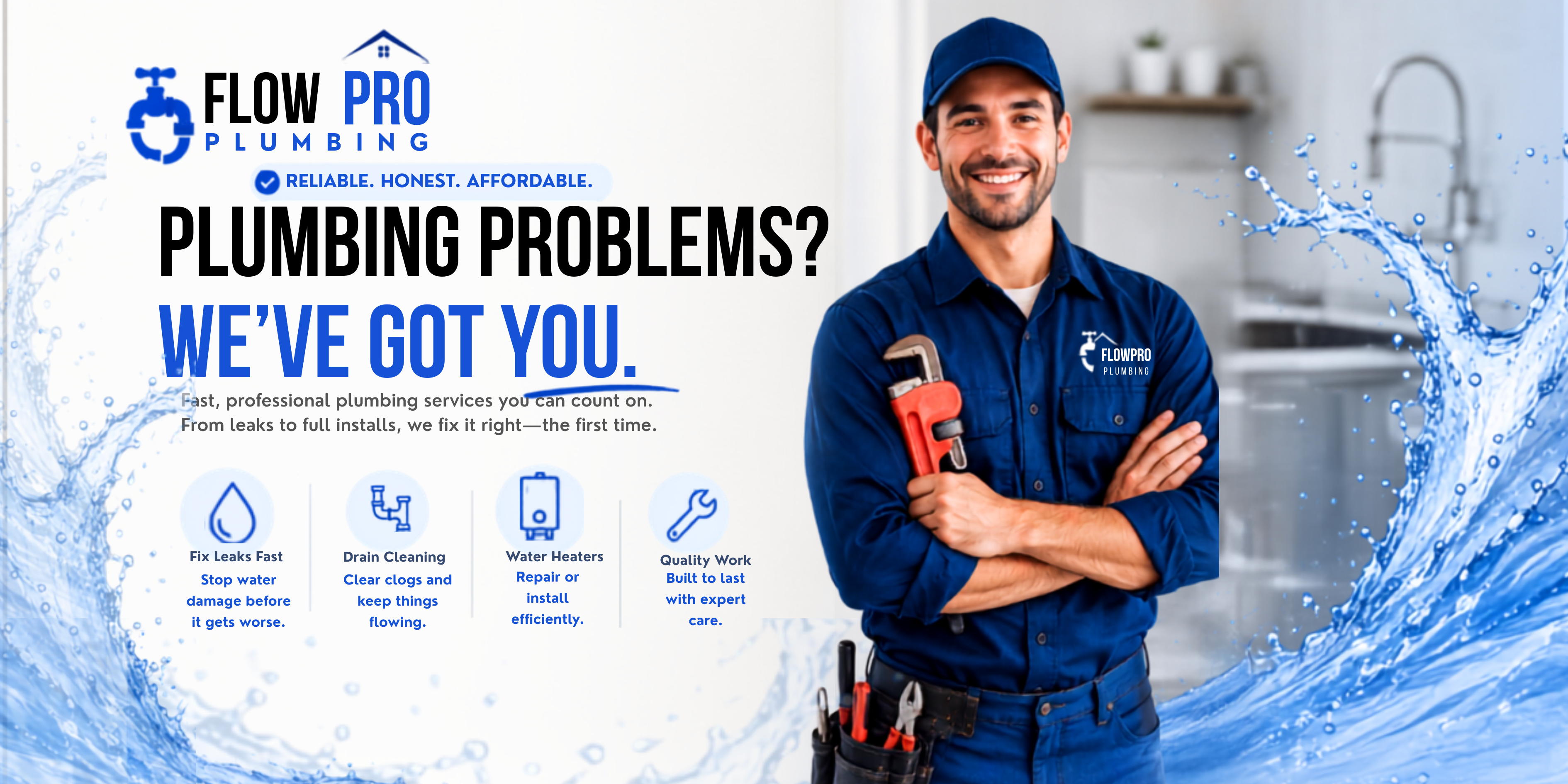 FlowPro Plumbing — Reliable. Honest. Affordable.