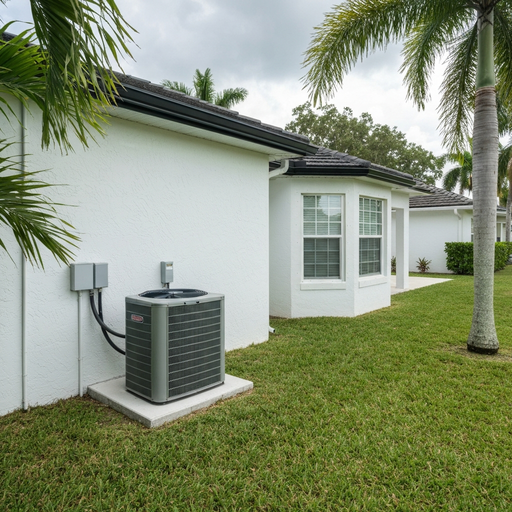 Allied air conditioner installation with professional HVAC setup and testing.