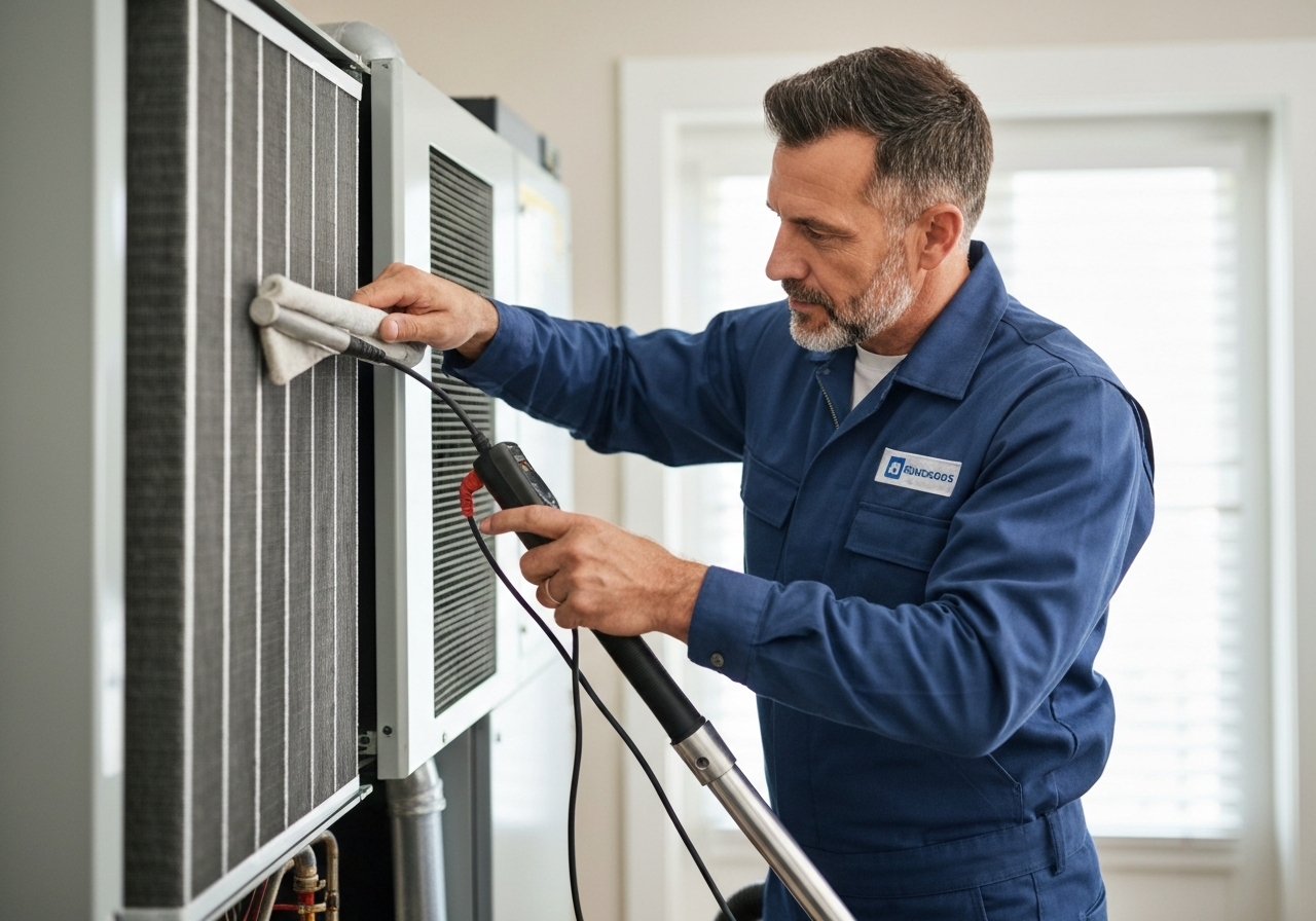 Professional HVAC maintenance service helping extend Allied system performance.