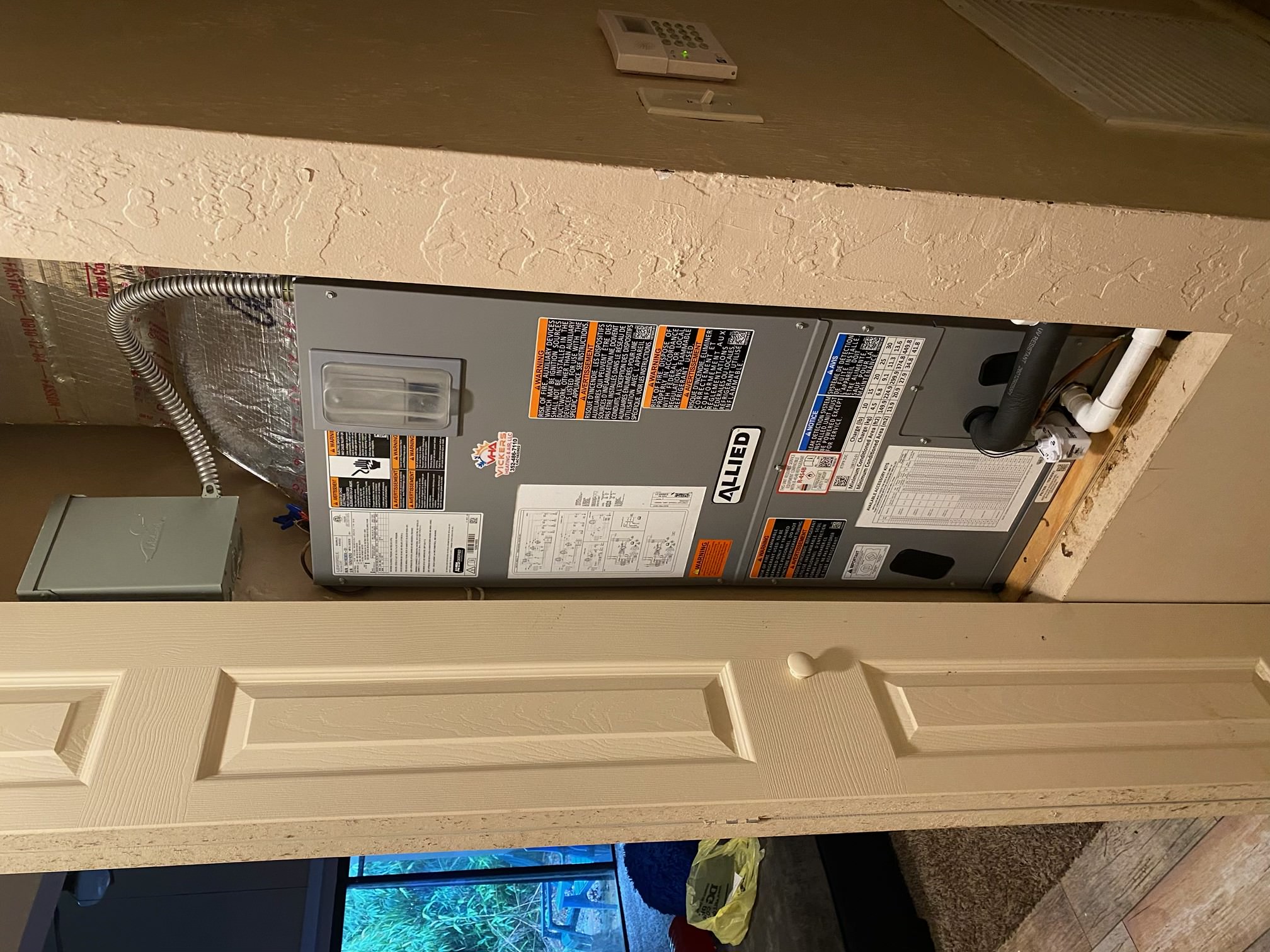 New indoor air handler installed in Gainesville, FL