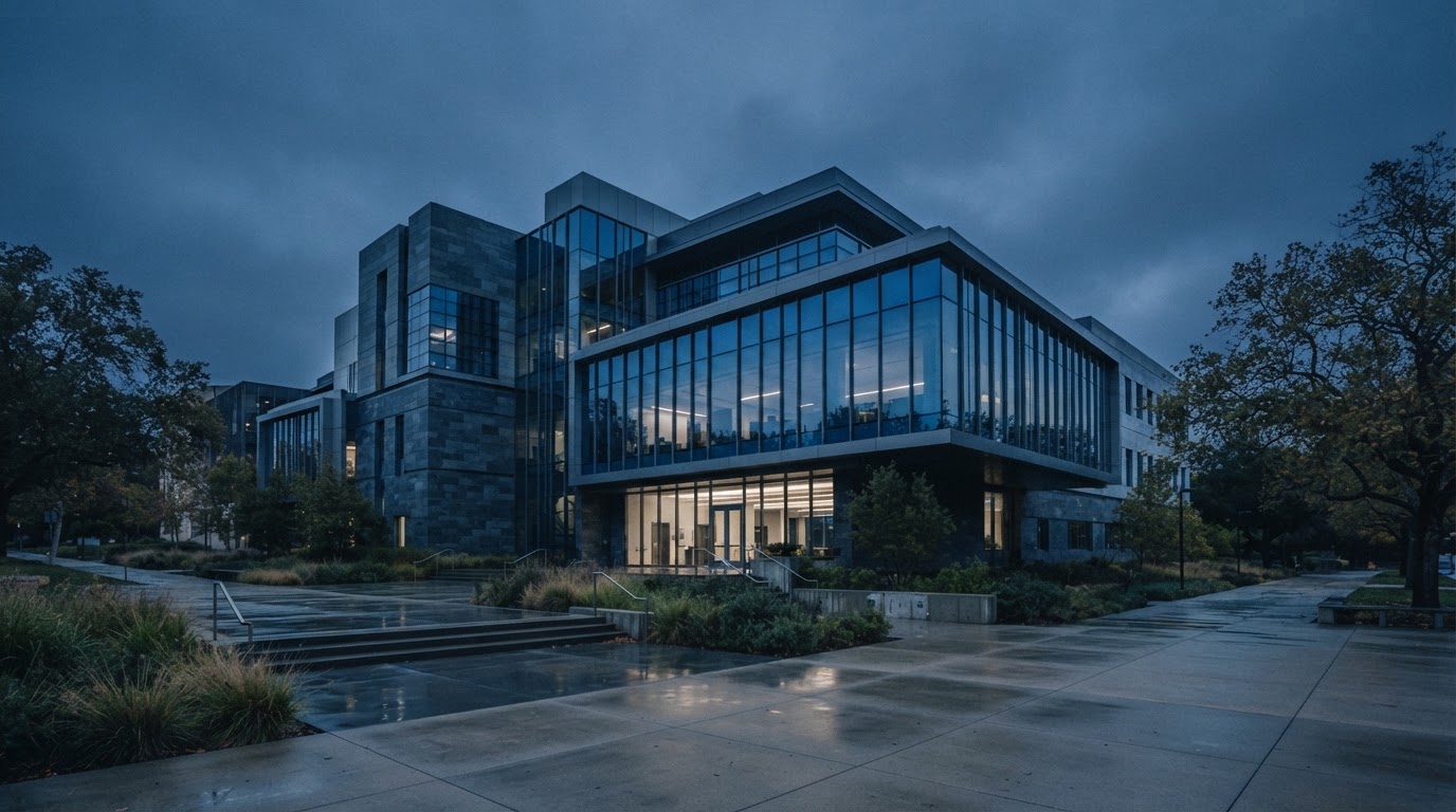 University campus architecture representing the institutional change management work with Universidad Autonoma del Caribe
