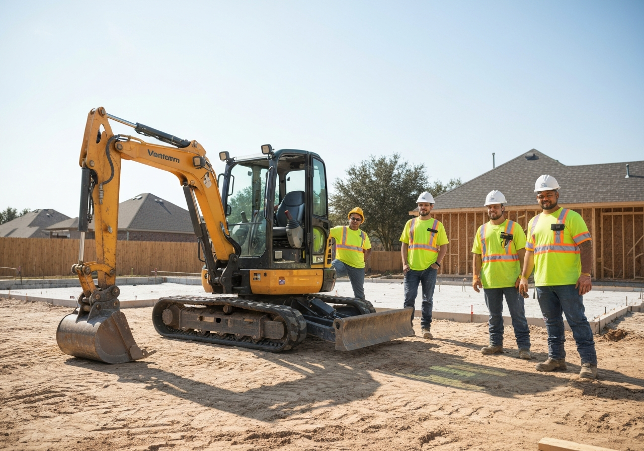 Commercial demolition and site work crew in Houston