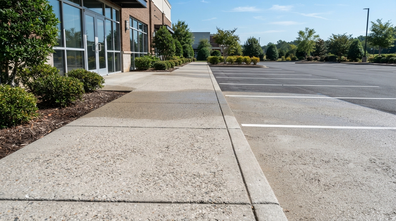 Commercial concrete pressure washing in New Jersey