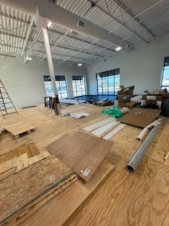 Room under renovation with new plywood subfloor installation by Paint And Remodeling Aguilar LLC